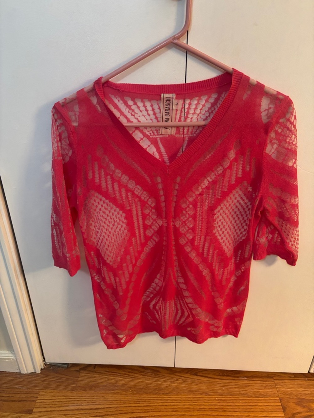 Anthropologie. Yoanna Baraschi. Sheer V-Neck Knit Top